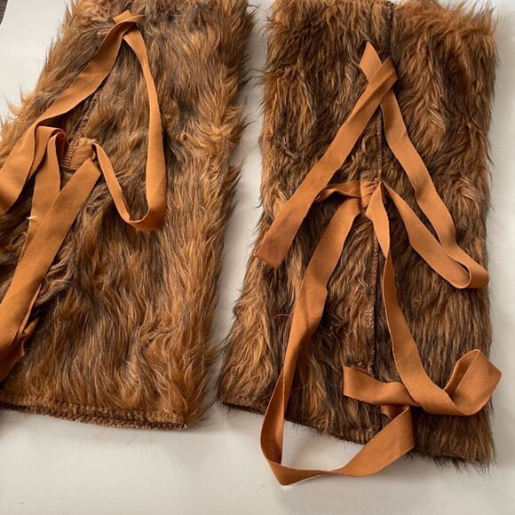 Brown Faux Fur Leg Warmers - Picture 2 of 5